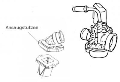 Ansaugkrümmer (offen) Piaggio,Aprilia,Gilera,Vespa